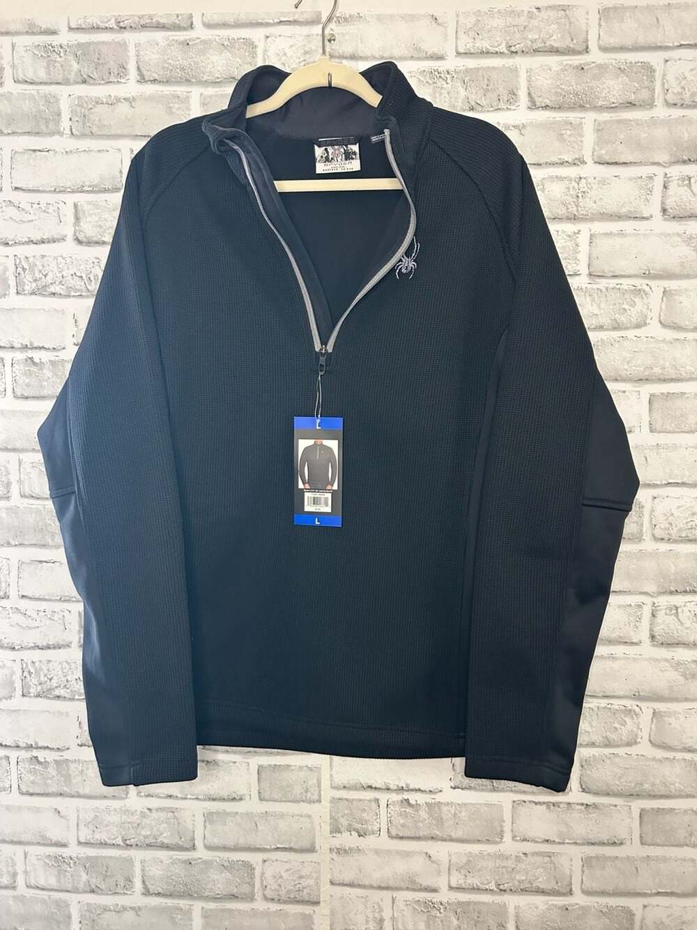 Spyder Men's Outbound Quarter-Zip Waffle Knit Pullover Jacket